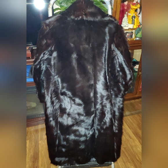 🐻🐻🐻MEN'S BLACK BEAR FUR FULL LENGTH COAT🐻🐻🐻 - Picture 3 of 16